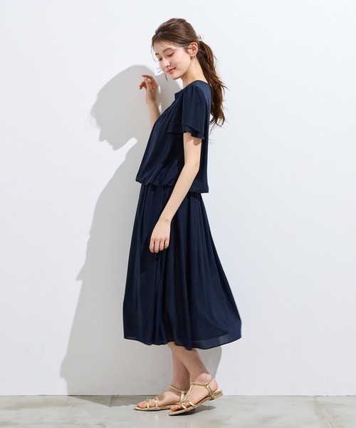 Rose Tiara(ローズティアラ)の「【セットアップ対応】バルーンヘムカットソー(Tシャツ/カットソー・レディース・ネイビー/グリーン/ブラウン・42/46/38)」の14枚目の写真