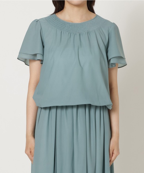 Rose Tiara(ローズティアラ)の「【セットアップ対応】バルーンヘムカットソー(Tシャツ/カットソー・レディース・ネイビー/グリーン/ブラウン・42/46/38)」の22枚目の写真