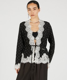PRANK PROJECT（プランクプロジェクト）の「【2026Summer Pre-Order】ドットジャガードレースカーディガン / Dot Jacquard Lace Cardigan（カーディガン/ボレロ）」