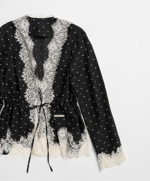 PRANK PROJECT（プランクプロジェクト）の「【2026Summer Pre-Order】ドットジャガードレースカーディガン / Dot Jacquard Lace Cardigan（カーディガン/ボレロ・レディース・ホワイト/ブラック/マルチ・FREE）」の22枚目の写真