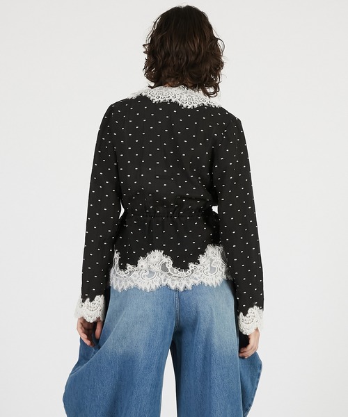 PRANK PROJECT（プランクプロジェクト）の「【2026Summer Pre-Order】ドットジャガードレースカーディガン / Dot Jacquard Lace Cardigan（カーディガン/ボレロ・レディース・ホワイト/ブラック/マルチ・FREE）」の16枚目の写真