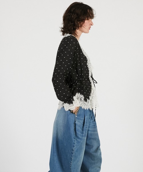 PRANK PROJECT（プランクプロジェクト）の「【2026Summer Pre-Order】ドットジャガードレースカーディガン / Dot Jacquard Lace Cardigan（カーディガン/ボレロ・レディース・ホワイト/ブラック/マルチ・FREE）」の17枚目の写真