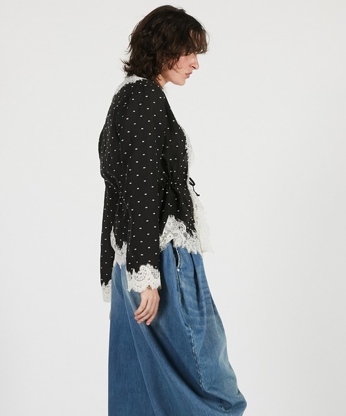 PRANK PROJECT（プランクプロジェクト）の「【2026Summer Pre-Order】ドットジャガードレースカーディガン / Dot Jacquard Lace Cardigan（カーディガン/ボレロ・レディース・ホワイト/ブラック/マルチ・FREE）」の18枚目の写真