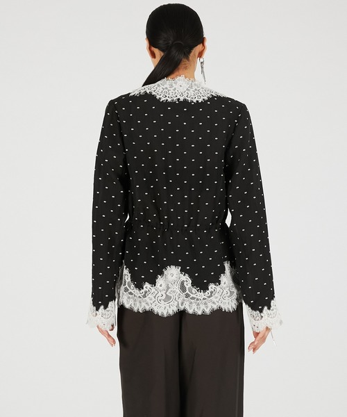 PRANK PROJECT（プランクプロジェクト）の「【2026Summer Pre-Order】ドットジャガードレースカーディガン / Dot Jacquard Lace Cardigan（カーディガン/ボレロ・レディース・ホワイト/ブラック/マルチ・FREE）」の14枚目の写真