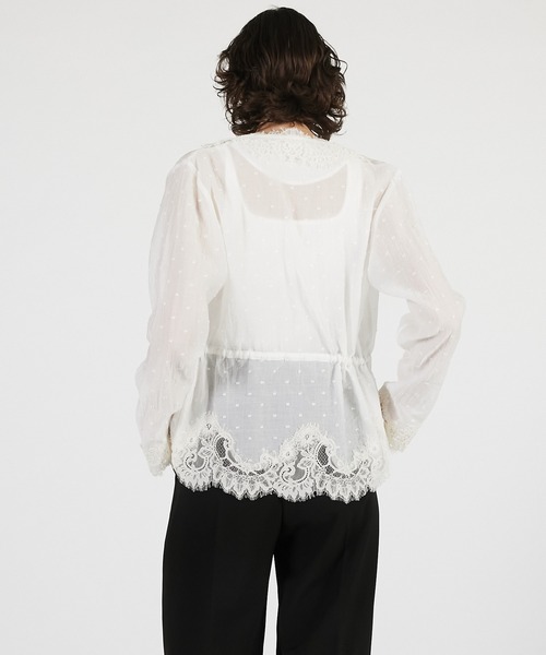 PRANK PROJECT（プランクプロジェクト）の「【2026Summer Pre-Order】ドットジャガードレースカーディガン / Dot Jacquard Lace Cardigan（カーディガン/ボレロ・レディース・ホワイト/ブラック/マルチ・FREE）」の10枚目の写真