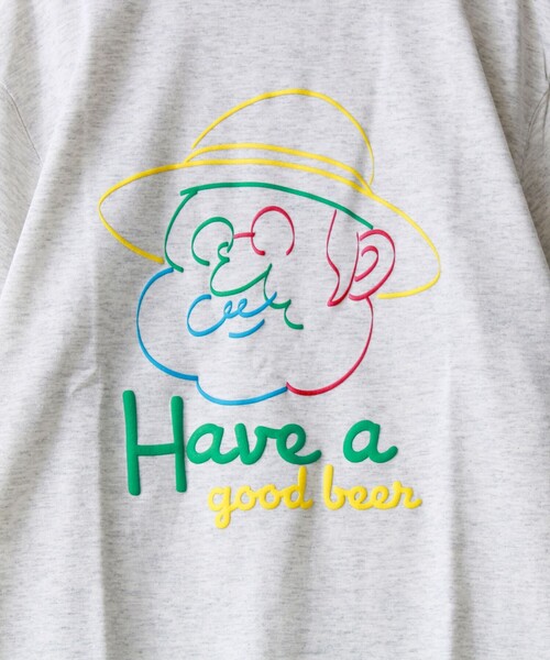 Duckster(ダックスター)の「【Duckster/ダックスター】T/C度詰め天竺Have a goog TEE(Tシャツ/カットソー・メンズ・アイボリー/サーモンピンク/ミント・M/L)」の9枚目の写真