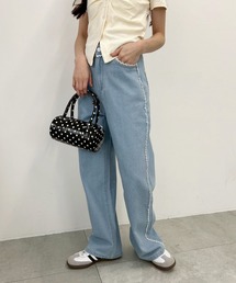 WC（ダブル シー）の「レースパイピングデニム（デニムパンツ）」