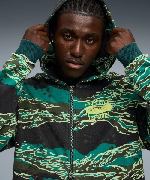 PUMA(プーマ)の「PUMA LAFRANCE SUPPLY FULL ZIP HOODI(プーマ ラフランス サプライ フルジップ フーディ)(パーカー・メンズ・グリーン系・SMALL/MEDIUM/LARGE/X-LARGE/XX-LARGE)」の5枚目の写真