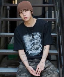 LTR DEPTH | WEGO/【26春夏新作】グラフィックヘンリーネックT(Tシャツ/カットソー)