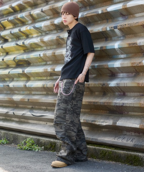 LTR DEPTH（レイターデプス）の「WEGO/【26春夏新作】グラフィックヘンリーネックT（Tシャツ/カットソー・メンズ・ブラック/グレー・LARGE/MEDIUM）」の8枚目の写真