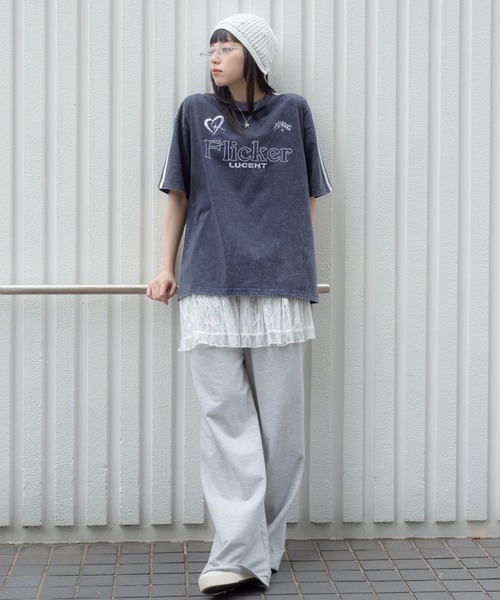 WEGO（ウィゴー）の「WEGO/【26年春夏新作】スリーブラインロゴBIG T（Tシャツ/カットソー・メンズ・ネイビー/オフホワイト/ブラック・LARGE/MEDIUM）」の5枚目の写真
