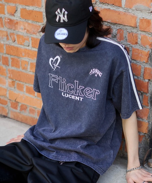 WEGO（ウィゴー）の「WEGO/【26年春夏新作】スリーブラインロゴBIG T（Tシャツ/カットソー・メンズ・ネイビー/オフホワイト/ブラック・LARGE/MEDIUM）」の15枚目の写真