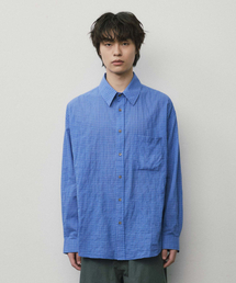 WMC（ダブリューエムシー）の「ボーダーチェックシャツ_BLUE（シャツ/ブラウス）」