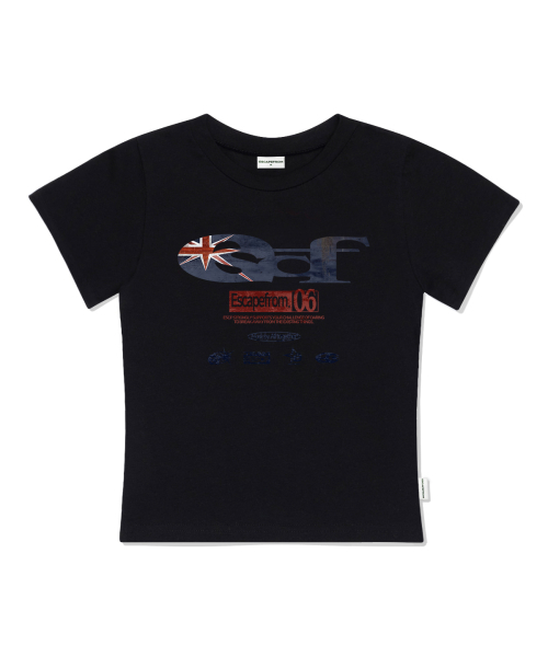 ESCAPEFROM（エスケープフロム）の「ブリティッシュビンテージ ESCFロゴコラージュプリントスリムフィット半袖Tシャツアイボリー（Tシャツ/カットソー・レディース・その他・MEDIUM/LARGE）」の4枚目の写真
