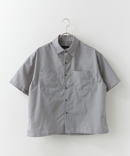 ROOPTOKYO（ループトウキョウ）の「ショートレングスチェックシャツ 2026年春夏（シャツ/ブラウス・メンズ・ホワイト系その他/ブラウン系その他/ブルー系その他・M/L）」の2枚目の写真