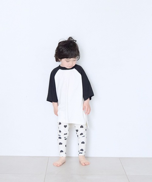 LOWRYS FARM（ローリーズファーム）の「【Smart Price】ラグランＴ　660143（Tシャツ/カットソー・キッズ・アイボリー/ライトブルー/ブラウン・150cm/110cm/130cm/FREE）」の9枚目の写真