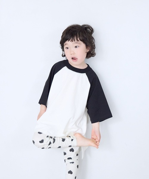 LOWRYS FARM（ローリーズファーム）の「【Smart Price】ラグランＴ　660143（Tシャツ/カットソー・キッズ・アイボリー/ライトブルー/ブラウン・150cm/110cm/130cm/FREE）」の8枚目の写真