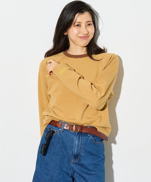 B-DAY STORE（ビーデイストア）の「【B-DAY STORE】ボーダーカットソー　ロンT（Tシャツ/カットソー・レディース・ピンク/イエロー・0）」の5枚目の写真