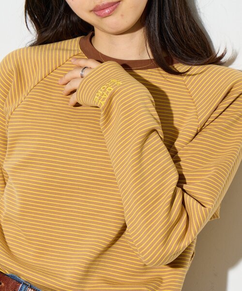 B-DAY STORE（ビーデイストア）の「【B-DAY STORE】ボーダーカットソー　ロンT（Tシャツ/カットソー・レディース・ピンク/イエロー・0）」の6枚目の写真