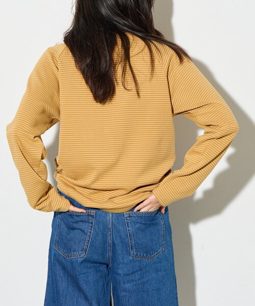 B-DAY STORE（ビーデイストア）の「【B-DAY STORE】ボーダーカットソー　ロンT（Tシャツ/カットソー・レディース・ピンク/イエロー・0）」の7枚目の写真
