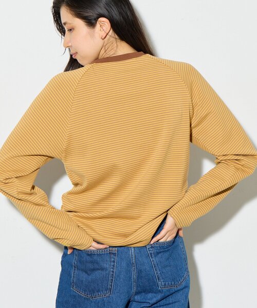 B-DAY STORE（ビーデイストア）の「【B-DAY STORE】ボーダーカットソー　ロンT（Tシャツ/カットソー・レディース・ピンク/イエロー・0）」の8枚目の写真