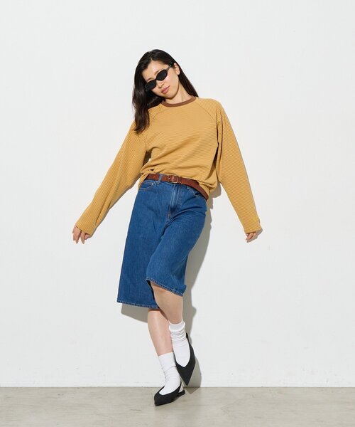 B-DAY STORE（ビーデイストア）の「【B-DAY STORE】ボーダーカットソー　ロンT（Tシャツ/カットソー・レディース・ピンク/イエロー・0）」の11枚目の写真
