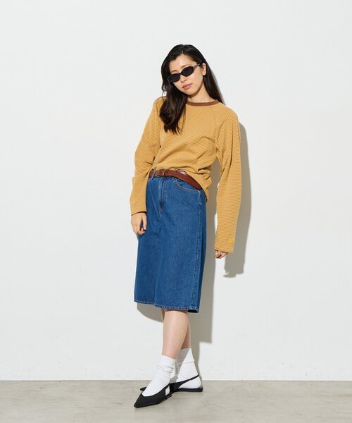 B-DAY STORE（ビーデイストア）の「【B-DAY STORE】ボーダーカットソー　ロンT（Tシャツ/カットソー・レディース・ピンク/イエロー・0）」の15枚目の写真