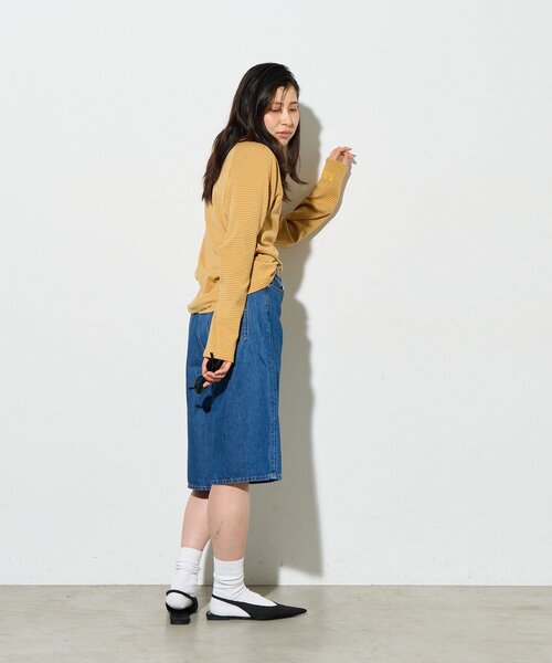 B-DAY STORE（ビーデイストア）の「【B-DAY STORE】ボーダーカットソー　ロンT（Tシャツ/カットソー・レディース・ピンク/イエロー・0）」の16枚目の写真