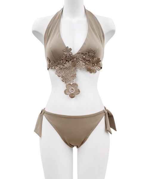 ANNEBRA（アンブラ）の「Sands of Nice モチーフレースビキニ（水着・レディース・ブラウン・L/M）」の5枚目の写真
