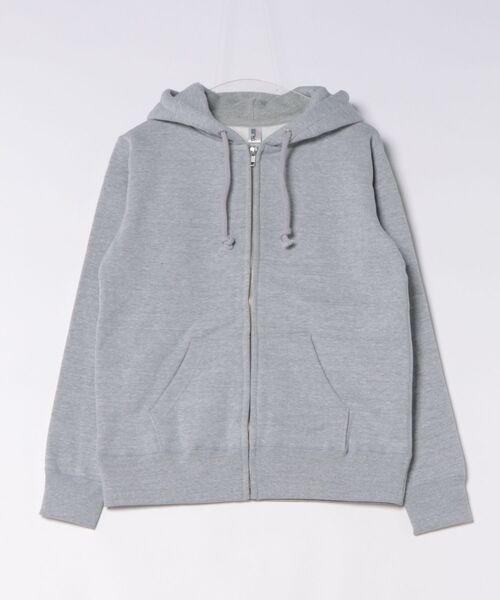 TONE SELECT WEAR（トーンセレクトウェア）の「TRUSS(トラス)　　12.4oz ヘビーウェイト フルジップパーカー メンズ 厚手 裏起毛 (HSZ-137)（パーカー・メンズ・ブラック/オフホワイト/ヘザーグレー/ネイビー・SMALL/LARGE/MEDIUM）」の3枚目の写真