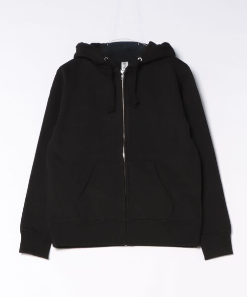 TONE SELECT WEAR（トーンセレクトウェア）の「TRUSS(トラス)　　12.4oz ヘビーウェイト フルジップパーカー メンズ 厚手 裏起毛 (HSZ-137)（パーカー・メンズ・ブラック/オフホワイト/ヘザーグレー/ネイビー・SMALL/LARGE/MEDIUM）」の2枚目の写真
