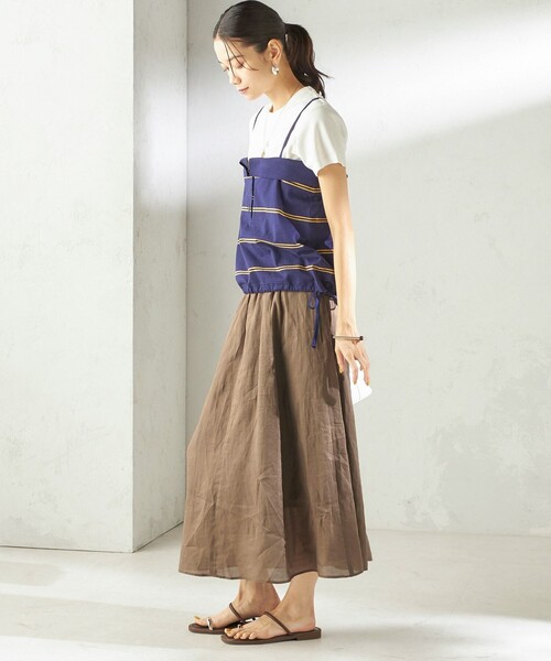 SHIPS(シップス)の「【SHIPS別注】crinkle crinkle crinkle:〈洗濯機可能〉POLO CAMI(キャミソール・レディース・ネイビー・ONE SIZE)」の11枚目の写真