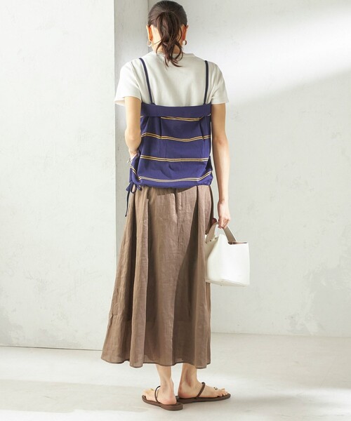 SHIPS(シップス)の「【SHIPS別注】crinkle crinkle crinkle:〈洗濯機可能〉POLO CAMI(キャミソール・レディース・ネイビー・ONE SIZE)」の12枚目の写真