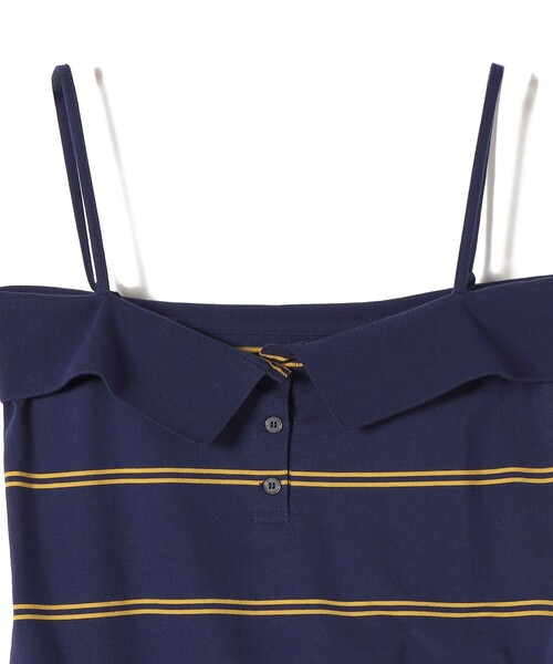 SHIPS(シップス)の「【SHIPS別注】crinkle crinkle crinkle:〈洗濯機可能〉POLO CAMI(キャミソール・レディース・ネイビー・ONE SIZE)」の21枚目の写真
