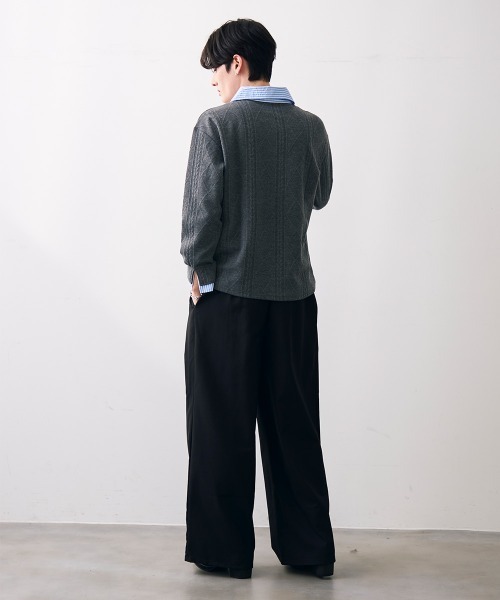 Shoowtime(ショウタイム)の「Faux layered knit shirt / フェイクレイヤードニットシャツ(シャツ/ブラウス・メンズ・クリーム/グレー/ブラック・MEDIUM/LARGE/X-LARGE)」の22枚目の写真