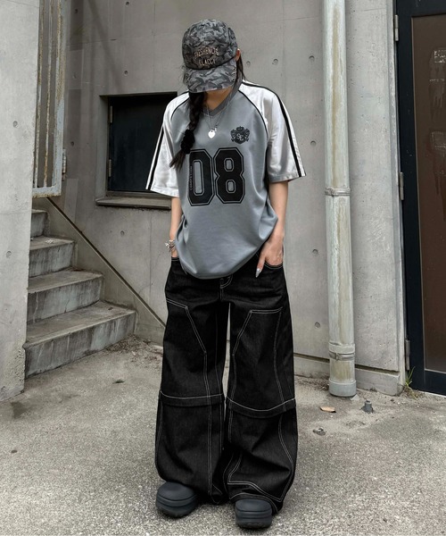 sedacle(セダクル)の「ナンバリングユニフォームTEE(Tシャツ/カットソー・メンズ・グレー/ブラック・LARGE/MEDIUM/SMALL)」の14枚目の写真