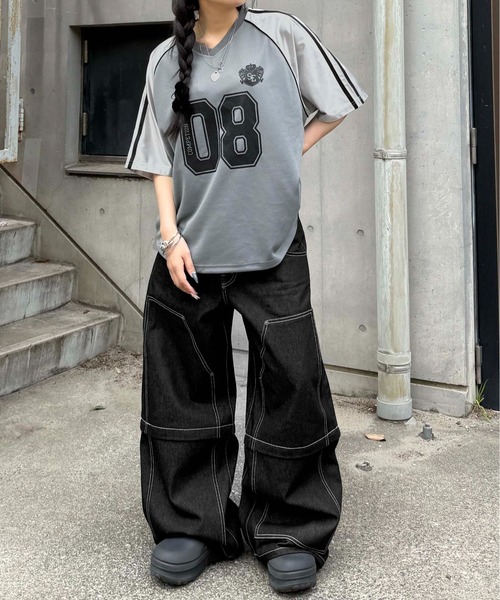 sedacle(セダクル)の「ナンバリングユニフォームTEE(Tシャツ/カットソー・メンズ・グレー/ブラック・LARGE/MEDIUM/SMALL)」の15枚目の写真