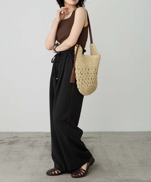 BONLECILL Marche(ボンルシールマルシェ)の「【BONLECILL Marche】ペーパーかごショルダーバッグ(かごバッグ・レディース・ベージュ/ブラウン・FREE)」の14枚目の写真