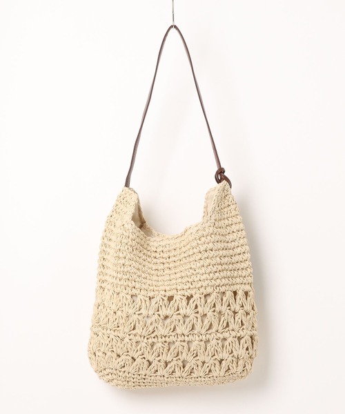 BONLECILL Marche(ボンルシールマルシェ)の「【BONLECILL Marche】ペーパーかごショルダーバッグ(かごバッグ・レディース・ベージュ/ブラウン・FREE)」の16枚目の写真