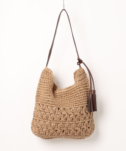 BONLECILL Marche(ボンルシールマルシェ)の「【BONLECILL Marche】ペーパーかごショルダーバッグ(かごバッグ・レディース・ベージュ/ブラウン・FREE)」の15枚目の写真