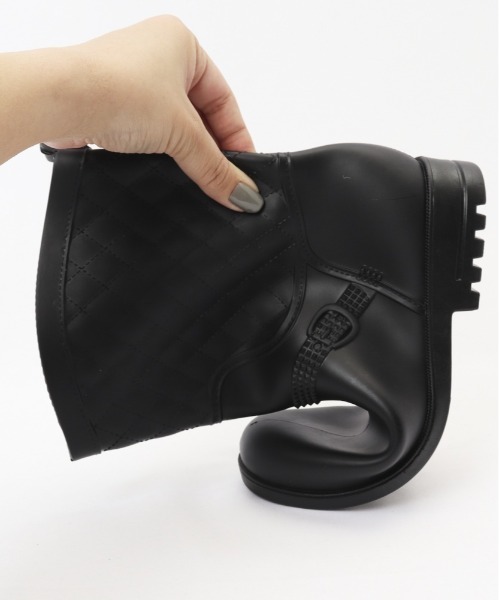 BACKYARD FAMILY（バックヤードファミリー）の「レインブーツ ミドル pmygrainboot07（レインシューズ・レディース・ブラック/ピンク/グレー・24.5cm/24cm/23.5cm/23cm/25cm）」の7枚目の写真