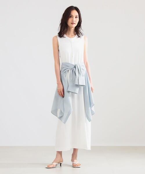 Demi-Luxe BEAMS(デミルクス ビームス)の「【7/31値下げ】ピグメント ダイ ワンピース(ワンピース・レディース・ブラウン/ホワイト・36/38)」の1枚目の写真