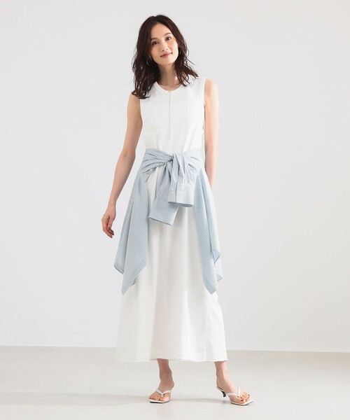 Demi-Luxe BEAMS(デミルクス ビームス)の「【7/31値下げ】ピグメント ダイ ワンピース(ワンピース・レディース・ブラウン/ホワイト・36/38)」の4枚目の写真