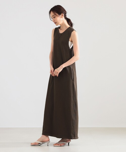 Demi-Luxe BEAMS(デミルクス ビームス)の「【7/31値下げ】ピグメント ダイ ワンピース(ワンピース・レディース・ブラウン/ホワイト・36/38)」の7枚目の写真