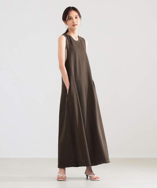 Demi-Luxe BEAMS(デミルクス ビームス)の「【7/31値下げ】ピグメント ダイ ワンピース(ワンピース・レディース・ブラウン/ホワイト・36/38)」の8枚目の写真