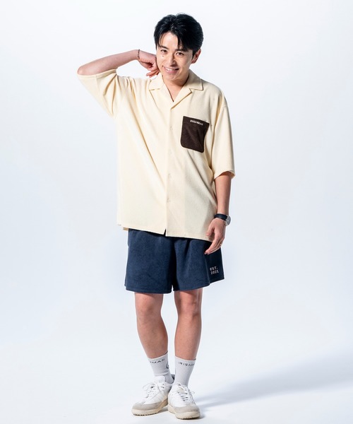IRISHMAN（アイリッシュマン）の「RELAX AIR PILE SHORTS（MENS（その他パンツ・メンズ・アイボリー/ネイビー・L/M）」の16枚目の写真