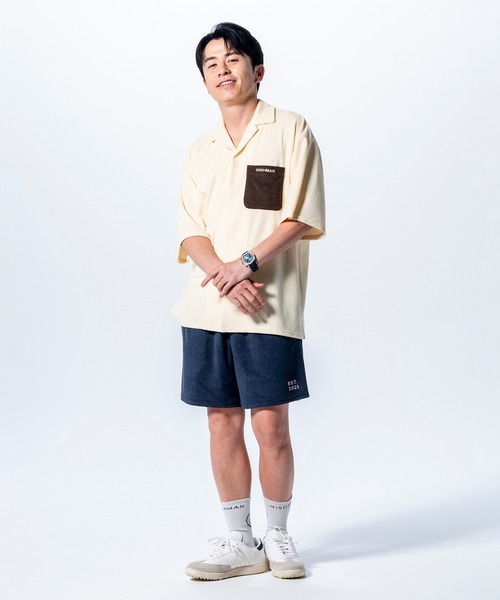 IRISHMAN（アイリッシュマン）の「RELAX AIR PILE SHORTS（MENS（その他パンツ・メンズ・アイボリー/ネイビー・L/M）」の17枚目の写真