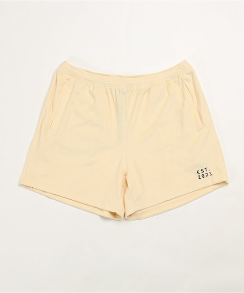 IRISHMAN（アイリッシュマン）の「RELAX AIR PILE SHORTS（MENS（その他パンツ・メンズ・アイボリー/ネイビー・L/M）」の4枚目の写真