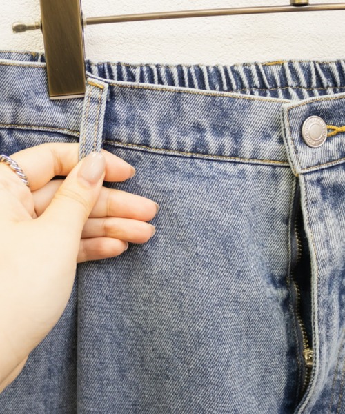 CLETTE（クレット）の「CLETTEオリジナルセミフレアデニムパンツ（その他パンツ・レディース・インディゴブルー/ブラック/サックスブルー・4L/3L/LL）」の20枚目の写真