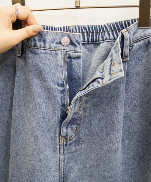 CLETTE（クレット）の「CLETTEオリジナルセミフレアデニムパンツ（その他パンツ・レディース・インディゴブルー/ブラック/サックスブルー・4L/3L/LL）」の19枚目の写真